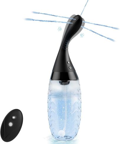 Automatic Anal Douche Enema Kit - 20oz Electric Enema Bulb with 3 Speeds & 10 Vibration for Colon Cleanse, Anti Backflow Anal Cleaner Enema Douche for Men Women with Remote Control & Bendable Nozzle in Saudi Arabia