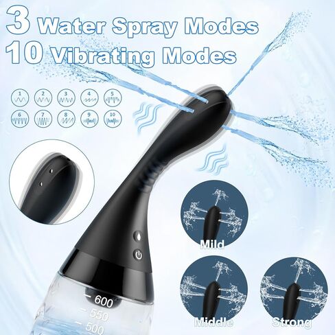 Automatic Anal Douche Enema Kit - 20oz Electric Enema Bulb with 3 Speeds & 10 Vibration for Colon Cleanse, Anti Backflow Anal Cleaner Enema Douche for Men Women with Remote Control & Bendable Nozzle in Saudi Arabia