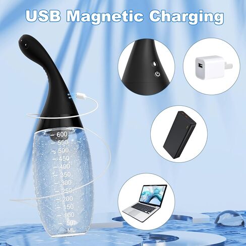 Automatic Anal Douche Enema Kit - 20oz Electric Enema Bulb with 3 Speeds & 10 Vibration for Colon Cleanse, Anti Backflow Anal Cleaner Enema Douche for Men Women with Remote Control & Bendable Nozzle in Saudi Arabia