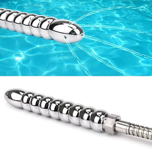 دش حقنة شرجية 5 فتحات مرفقات دش - رأس دش فاخر من الألومنيوم طقم تنظيف شرجي/مهبلي مع حقيبة حمل مخملية، فوهة دش دش للرجال والنساء in Kuwait