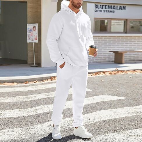 Sweatsuits For Men 2 Piece Tracksuit Hoodie Sweatsuit Sets Casual Athletic Jogging Suits Plaid Jacquard Outfits in Saudi Arabia