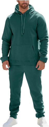 Sweatsuits For Men 2 Piece Tracksuit Hoodie Sweatsuit Sets Casual Athletic Jogging Suits Plaid Jacquard Outfits in Saudi Arabia