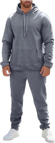 Sweatsuits For Men 2 Piece Tracksuit Hoodie Sweatsuit Sets Casual Athletic Jogging Suits Plaid Jacquard Outfits in Saudi Arabia