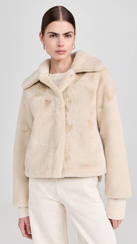 Apparis Women's Elis Faux Fur Short Coat in Saudi Arabia