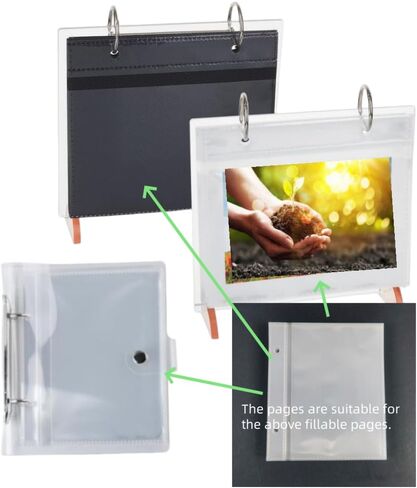 2 Sets Desktop Small Photo Album,Flip Mini Photo Book Stand Acrylic Picture Frame 34 Pages Holds 68 Pictures,Plastic Picture Album Binder, Refillable sleeves (Clear, 4x6) in Saudi Arabia