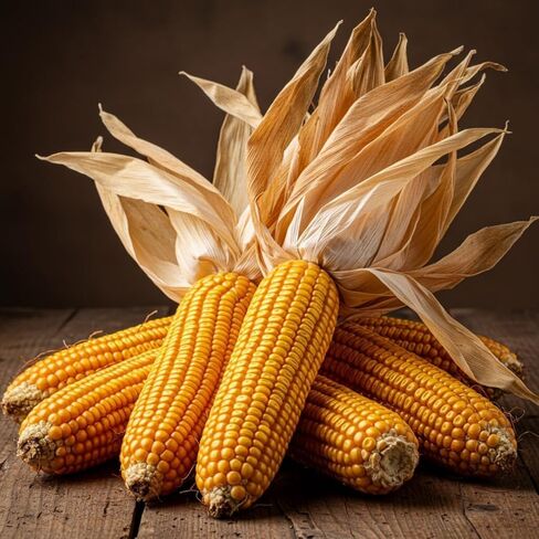 Ears of Corn with Husks Attached - Fall Decor, Wedding, Event, Family Holilday Decoration, Wedding, Thanksgiving (6 Ears) in Saudi Arabia
