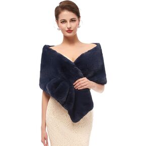 Faux Fur Wrap for Women,Winter Shawl for Wedding Stole Shrug Fur Cape 1920s in Saudi Arabia