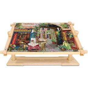 Embroidery Tapestry Scroll Frame, Cross Stitch Frame, Easy to Use Natural Beech Wood Embroidery Hoop Holder, Hands Cross Stitch Supplies for Art Craft Sewing Needlework Projects in Kuwait