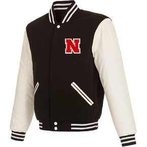 JH Design Nebraska Cornhuskers Jacket Varsity Style Snap Up Coat in Saudi Arabia