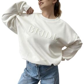 Bride Sweatshirt,Engagement Gift-Bride Crewneck Sweatshirt,Wedding Gift,Made With Puff Craft in Saudi Arabia