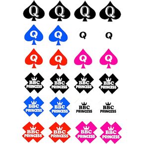 12 pairs BBC QOS Nipple Covers Pasties Petals Queen of Spades Princess BDSM Cuckold Slut Cuck Sexy Hotwife Hardcore Words Phrases Dirty Sex Reusable Self Adhesive Stickers Breast Bra in Saudi Arabia