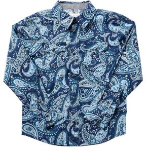 Cody James Toddler-Boys' Westward Paisley Print Long Sleeve Snap Western Shirt - CTFA25W3-NVY 3T US Navy in Saudi Arabia