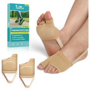 وسادات مشط القدم للنساء والرجال - قطعتان من وسادة كرة القدم غير القابلة للانزلاق مع جل سميك لتخفيف الألم، ورم مورتون العصبي، وألم مشط القدم - وسادات قدم مشط القدم للمشي والجري والوقوف (مقاس كبير) in Kuwait