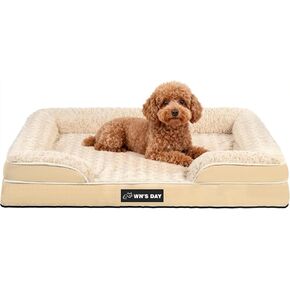 Orthopedic Dog Beds for Large Medium Sized Dog,Waterproof Medium Dog Bed with Removable Cover,Washable Memory Foam Large Dog Bed, Waterproof Dog Couch Bed,Pet Beds for Large Dogs,Dog Sofa(Grey, XXL) in Kuwait