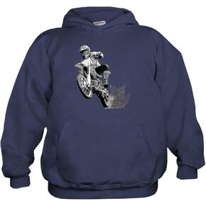 سويت شيرت بغطاء رأس للأطفال من CafePress Dirtbike Wheeling In Mud، هودي كلاسيكي in Kuwait