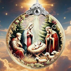 Nightmare Be Christmas زينة زخرفة الزجاج الملون - ديكور حائط زجاجي معلق للهالوين وعيد الميلاد، زينة شجرة عيد الميلاد، ديكور عيد الميلاد، هدية التبادل in Saudi Arabia