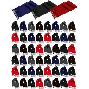 192 Pcs Bulk Fleece Winter Scarves Wholesale Pack Warm Winter Multi-color Unisex Men Women in Saudi Arabia