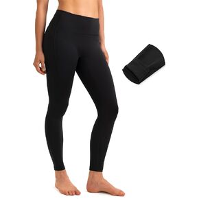 Colorfulkoala Women's Fleece Lined Leggings 26.5" with Pockets Thermal Casual Workout No Front Seam Yoga Pants Winter Warm in Kuwait