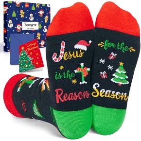 هدايا عيد الميلاد HAPPYPOP - جوارب يسوع، حشوات جورب يسوع للأطفال من سن 2 إلى 12 عامًا in Kuwait