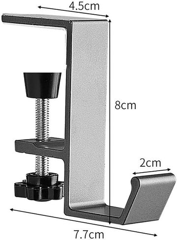 Multi-Functional for Student Office Backpack Storage Punch-Free Handbag Rack Bag Hook Desk Edge Hook Purse Holder Table Side Hook(Grey) in Saudi Arabia