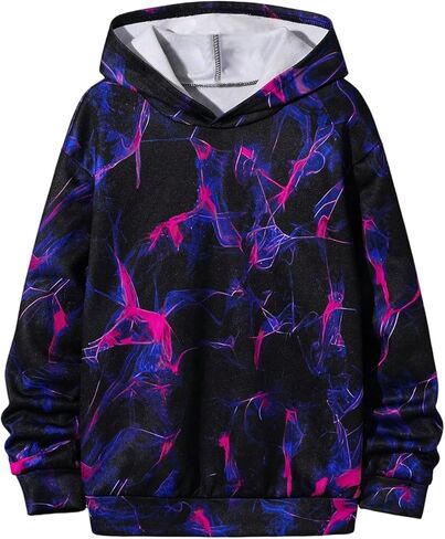 SOLY HUX Boy's Graphic Hoodie Cartoon Print Long Sleeve Hooded Sweatshirt Loose Pullover Tops in Saudi Arabia