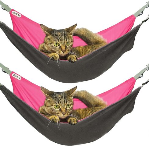 Cat Hammock for Cage - Hanging Washable Soft Outdoor Mat, Waterproof Cooling Bed for Large Kittens 26in*20in (XX-Large, Black) in Kuwait
