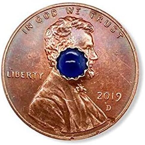 4mm Genuine Lapis Lazuli Stud Earrings in 925 Sterling Silver, Authentic Native American, Handmade, Nickel Free, Navy Blue, Sterling Silver in Saudi Arabia