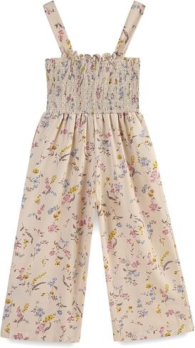 Girls' Casual Sleeveless Wide Leg Jumpsuit Romper with Pockets in Saudi Arabia