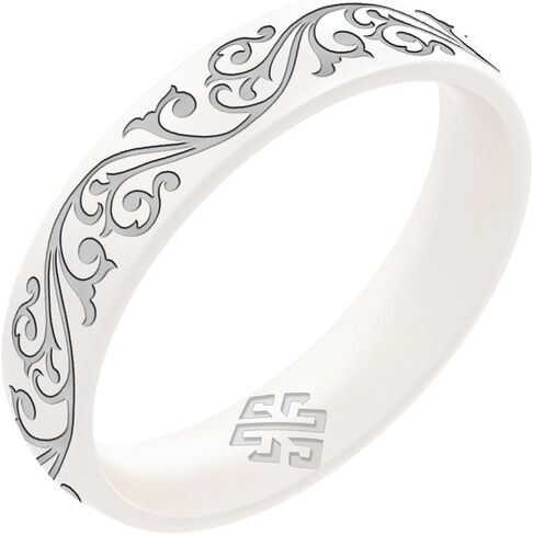 Knot Theory Filigree Silicone Ring for Women - Baby Blue, Cosmic Purple, Dark Silver, Lavender, Pink, Rose Gold, White Breathable Comfort Fit 6mm Bandwidth in Saudi Arabia