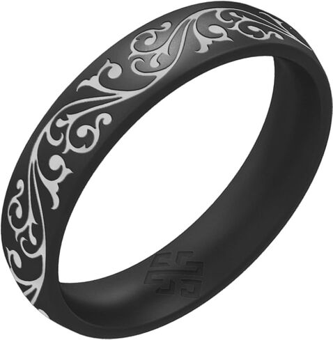 Knot Theory Filigree Silicone Ring for Women - Baby Blue, Cosmic Purple, Dark Silver, Lavender, Pink, Rose Gold, White Breathable Comfort Fit 6mm Bandwidth in Saudi Arabia