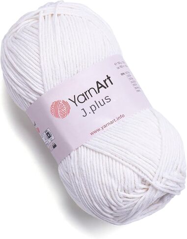 YarnArt Jeans Plus Yarn, 55% Cotton 45% Polyacrylic, 100 g (3.5 oz), 160 m (174 yds), Yarn Weight: 4 : Worsted-Aran (1) in Kuwait