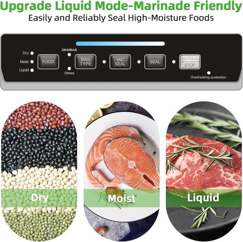 Vacuum Sealer Machine | Powerful 80kPa Suction | Bags and Cutter Included | Compact One-Touch Automatic Food Sealer with External Vacuum System | Preserve Freshness, Prevent Freezer Burn in Saudi Arabia