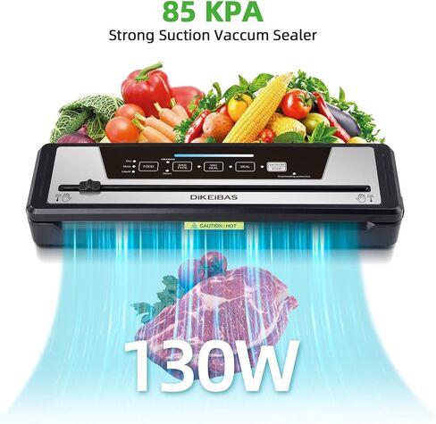Vacuum Sealer Machine | Powerful 80kPa Suction | Bags and Cutter Included | Compact One-Touch Automatic Food Sealer with External Vacuum System | Preserve Freshness, Prevent Freezer Burn in Saudi Arabia