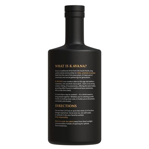 Kavana Kava Spirit 25 Oz - Alcohol-Free & Sugar-Free Kava Root Drink, Plant-Based Zero-Proof Alternative with Natural Citrus Flavor, Smooth Mocktails Non-Alcoholic Drinks Botanical Spirit, Made in USA in Saudi Arabia