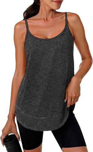 ANRABESS Workout Tank Tops for Women Spaghetti Strap Camisole Shirts Summer 2026 Loose Fit Athletic Running Yoga Gym Clothes in Saudi Arabia