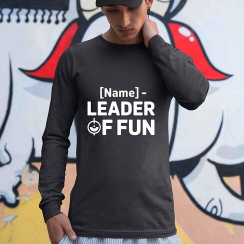 تي شيرت Fun Level مع أصحاب مواقع الاسم - زعيم Fun Black in Kuwait
