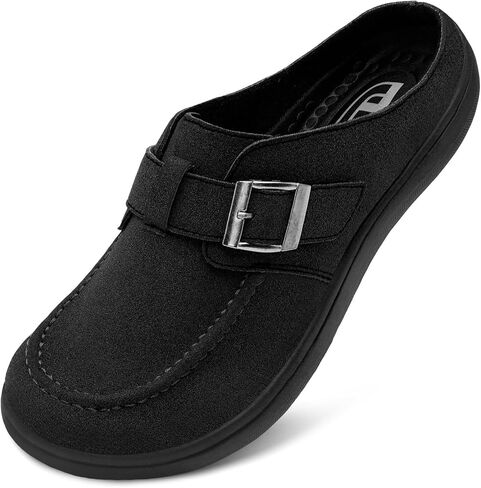 JOINFREE Mens Wide Suede Clogs Diabetic Mules for Swollen Edema Comfort Slip on Clog Slippers Zero Drop Potato Shoes with Non-Slip Soles Indoor & Outdoor Use in Saudi Arabia