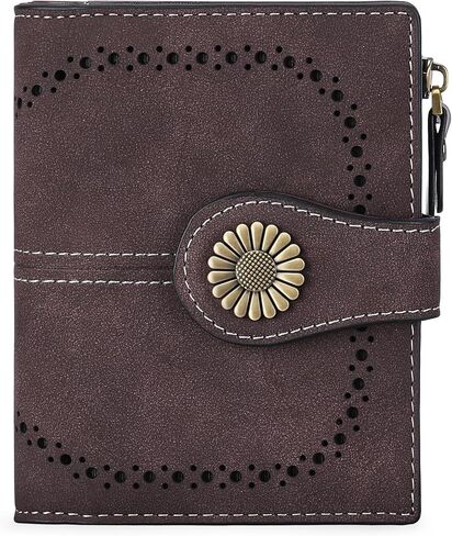 SENDEFN Small Womens Wallet Leather Bifold Card Holder RFID Blocking with Zipper Coin Pocket in Kuwait