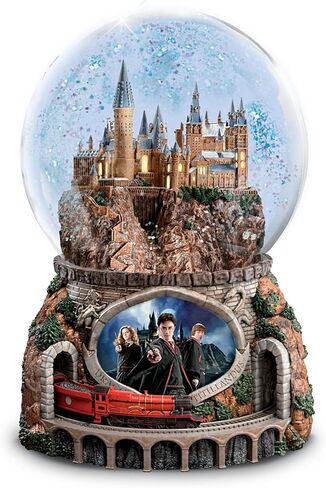 The Bradford Exchange Harry Potter Hogwarts Express Musical Snow Globe, Light-Up Castle, Moving Train with Hedwig's Theme in Saudi Arabia