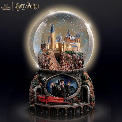 The Bradford Exchange Harry Potter Hogwarts Express Musical Snow Globe, Light-Up Castle, Moving Train with Hedwig's Theme in Saudi Arabia