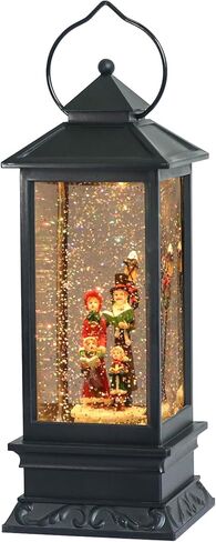 فانوس Eldnacele Angel Music Snow Globe مع مؤقت لمدة 6 ساعات، يعمل بالبطارية ويغني بمنفذ USB، مصباح مضاء ومياه دوارة لامعة لتزيين عيد الميلاد وديكور العطلات in Kuwait