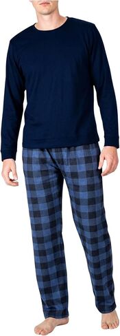 Men’s Holiday Pajama Set – Soft Winter Long Sleeve Top & Fleece Pants in Saudi Arabia