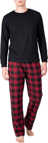 Men’s Holiday Pajama Set – Soft Winter Long Sleeve Top & Fleece Pants in Saudi Arabia