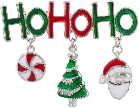 إكسسوارات لوكس Ho Ho Ho عيد ميلاد سعيد عيد الميلاد سانتا كلوز دبوس بروش شجرة الحلوى in Saudi Arabia