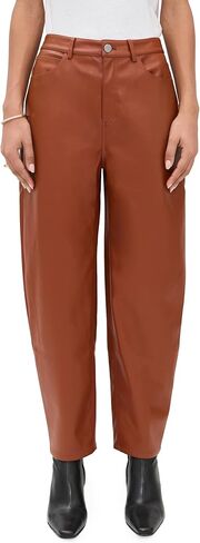 LE BOP Women's Dakota Faux Leather Barrel Pants in Saudi Arabia