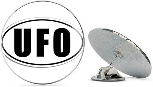 BW Oval UFO (Alien) Metal 0.75" Lapel Hat Pin Tie Tack Pinback in Saudi Arabia
