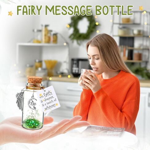 24 مجموعة من الهدايا الجنية للنساء زجاجات غبار بيكسي مزخرفة زينة عيد الميلاد الجنية لعيد الميلاد المجيد in Kuwait