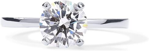 PAVOI 18K Sterling Silver Gold Round Cut Solitare 1.5 CT Moissanite Engagement Rings for Women - Moissanite Wedding Band for Women - Stone Promise Rings in Saudi Arabia