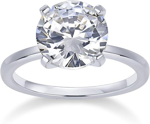 PAVOI 18K Sterling Silver Gold Round Cut Solitare 1.5 CT Moissanite Engagement Rings for Women - Moissanite Wedding Band for Women - Stone Promise Rings in Saudi Arabia