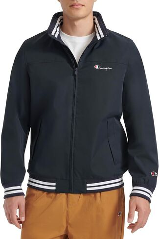 Champion mens Water Resistant Varsity Bomber Jacket With Flex Stand Collar in Saudi Arabia